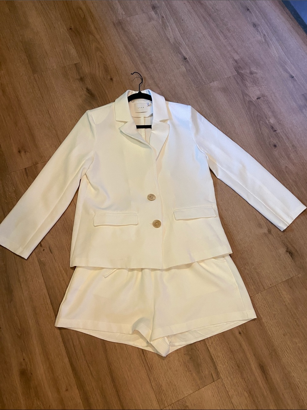 Lush Ivory Blazer & Paperbag Shorts Co-ord Set-Small Top-Med Bottom Smart-Casual